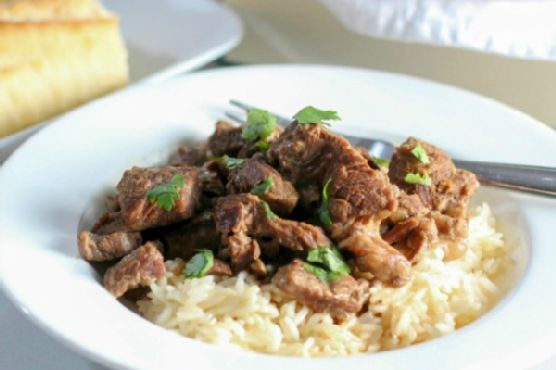 Easy Instant Pot Beef Tips and Rice