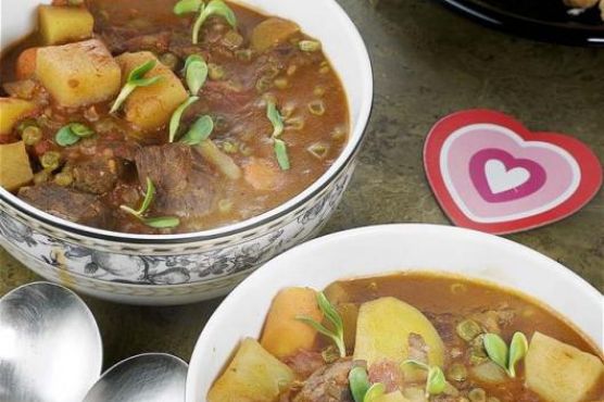 Slow Braised Red Wine Lamb Stew with Moroccan Spices