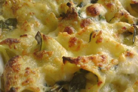 Baked Spinach and Chicken Bechamel Pasta