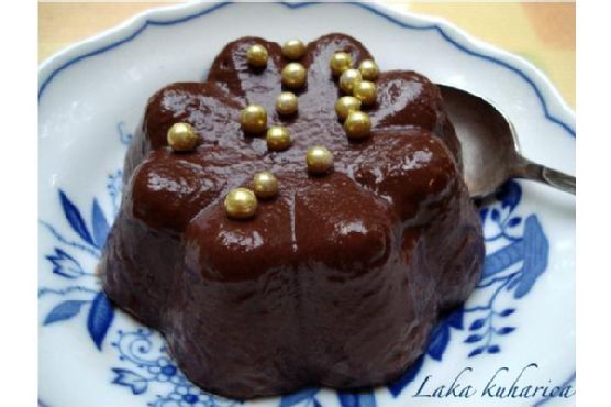 Bittersweet chocolate pudding