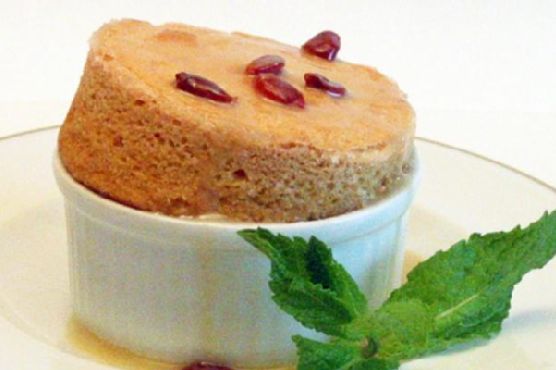 Caramel Ginger Soufflé With Wolfberry White Chocolate Sauce