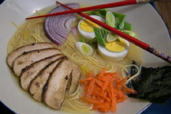 Chicken and Miso Ramen Noodle Soup