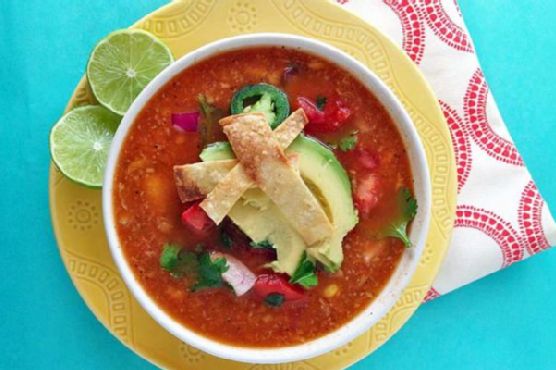 Chicken Tortilla Soup with Fire Roasted Tomatoes
