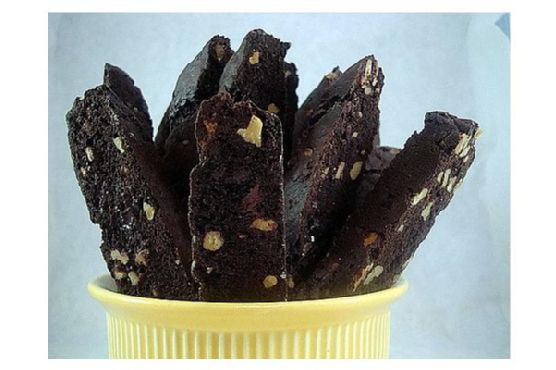 Dark Chocolate Walnut Biscotti