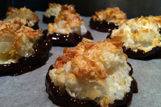 Gluten Free Dairy Free Chocolate Dipped Coconut Macaroons