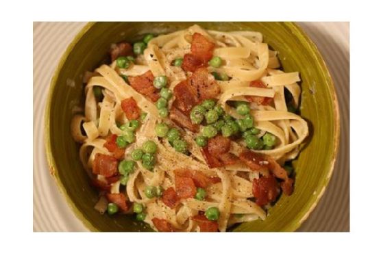 Pasta With Peas and Bacon
