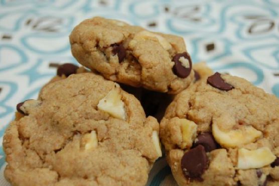 Peanut Butter Chocolate and Banana Chip Cookies