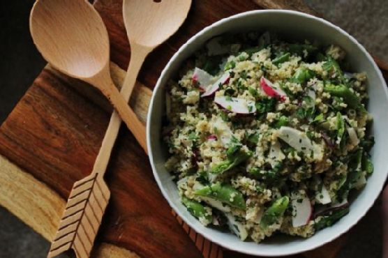 Radish & Snap Pea Quinoa Salad
