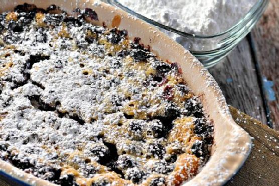 Rustic Blueberry Cake Clafoutis