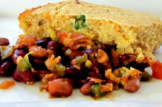 Spicy Two-Bean Tamale Pie