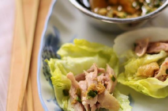 Steamed Chicken With Soy-Ginger Sauce